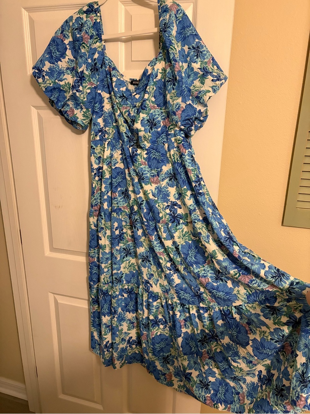 Blue Floral Maxi Dress